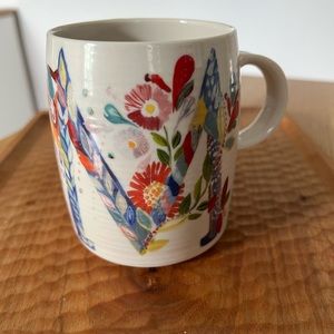 Anthropologie initial “M” mug